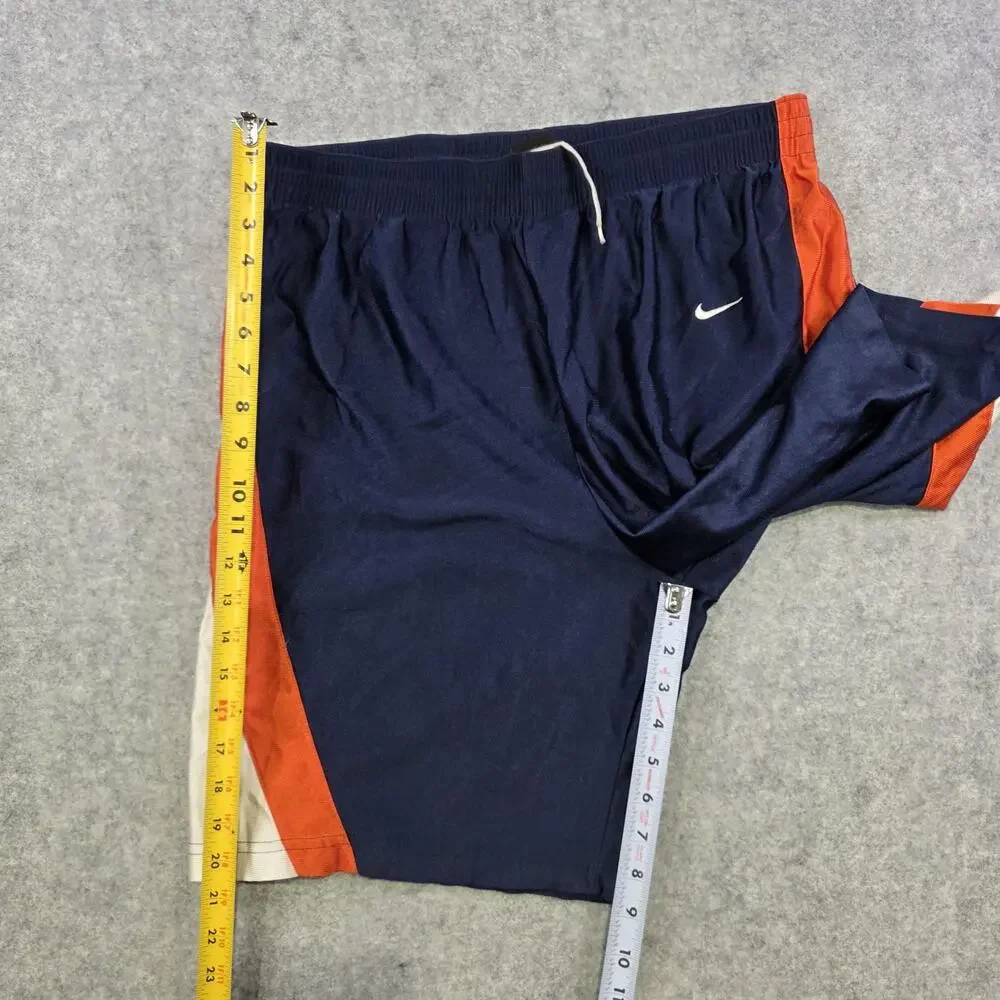 VTG Virginia Cavaliers Shorts Mens Medium Blue NCAA Basketball Nike Orange White